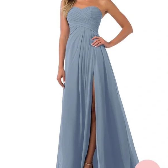 bridesmaid dresses for a beach wedding Flowy A-line Ivory Chiffon Pleated Bodice Summer Beach Wedding Dresses AWD2013